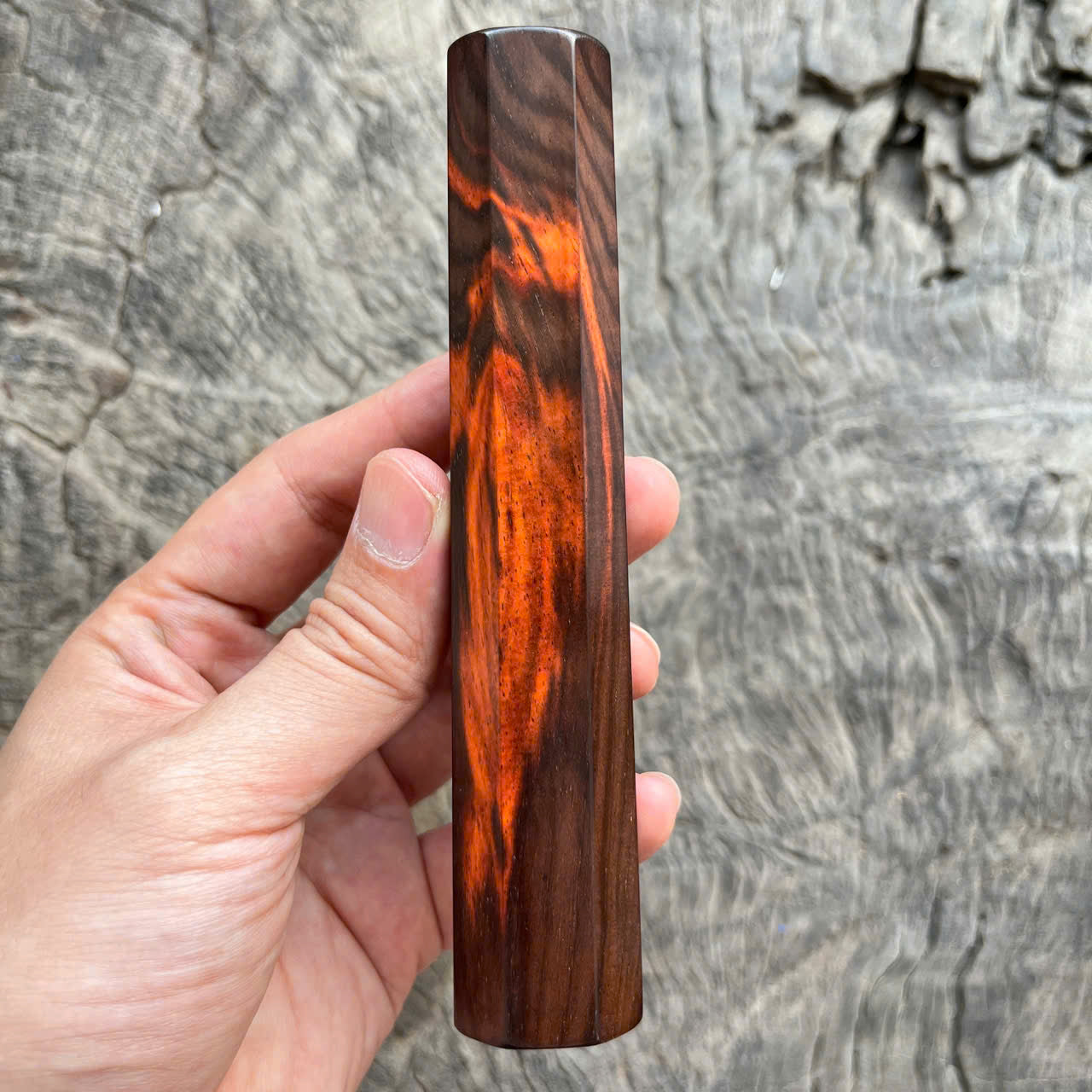 I - 7 Black Red Siam Rosewood Wa handle, Mono - 140mm