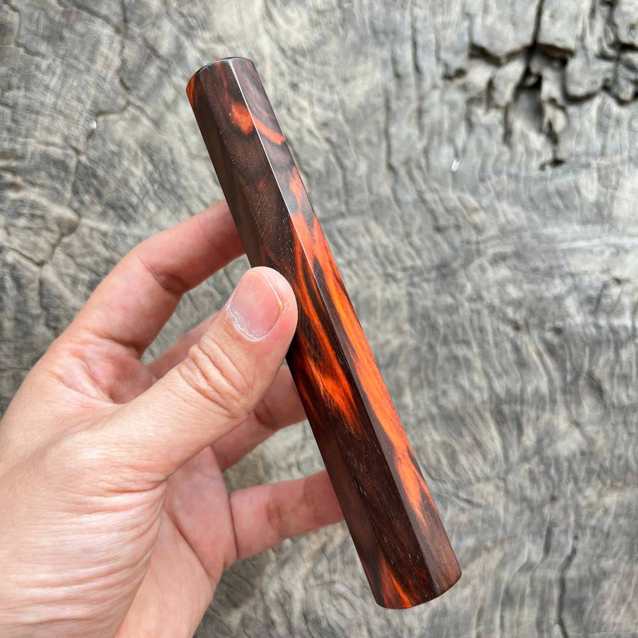I - 7 Black Red Siam Rosewood Wa handle, Mono - 140mm