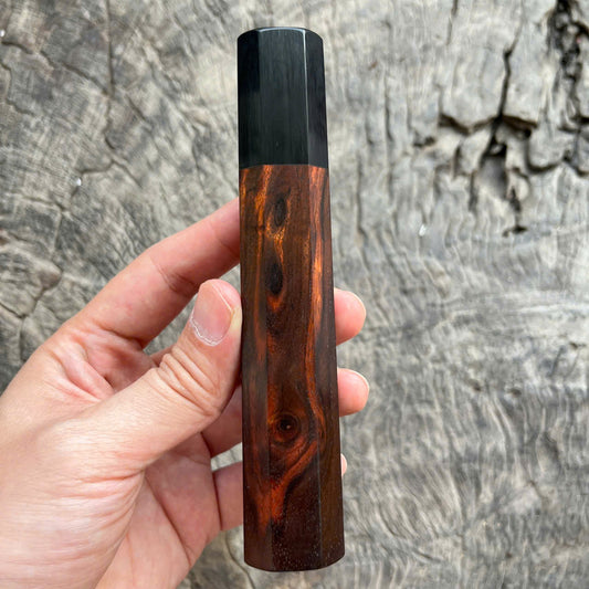 I - 5 Eyed Siam Rosewood Wa handle, black horn ferrule - 140mm