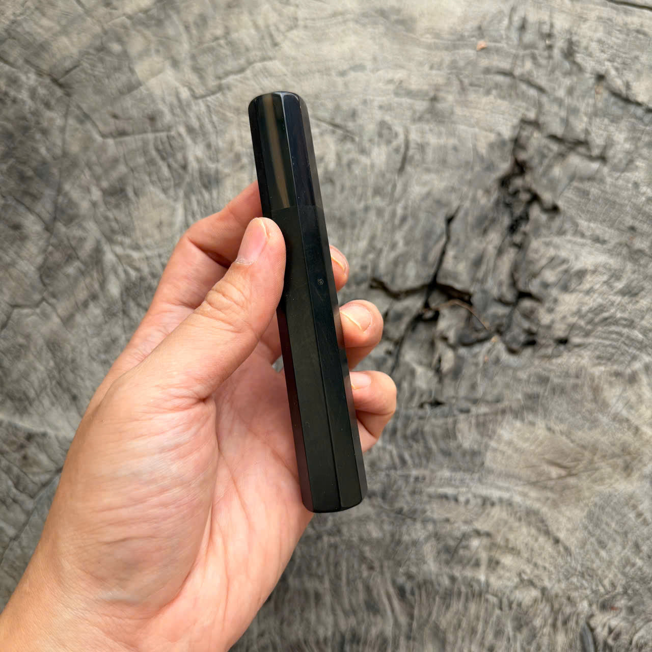 I - 7 Black Ebony Wa handle, Dark Horn Ferrule, 125 mm for petty