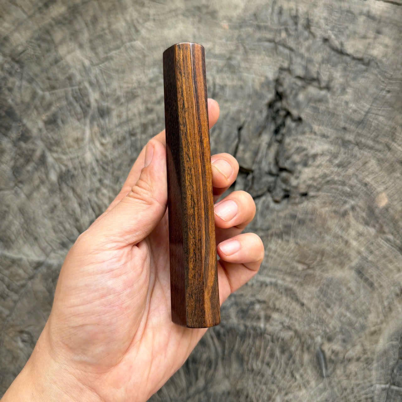 I- 4 Desert Ironwood Wa handle, Mono, 135 mm knife handle