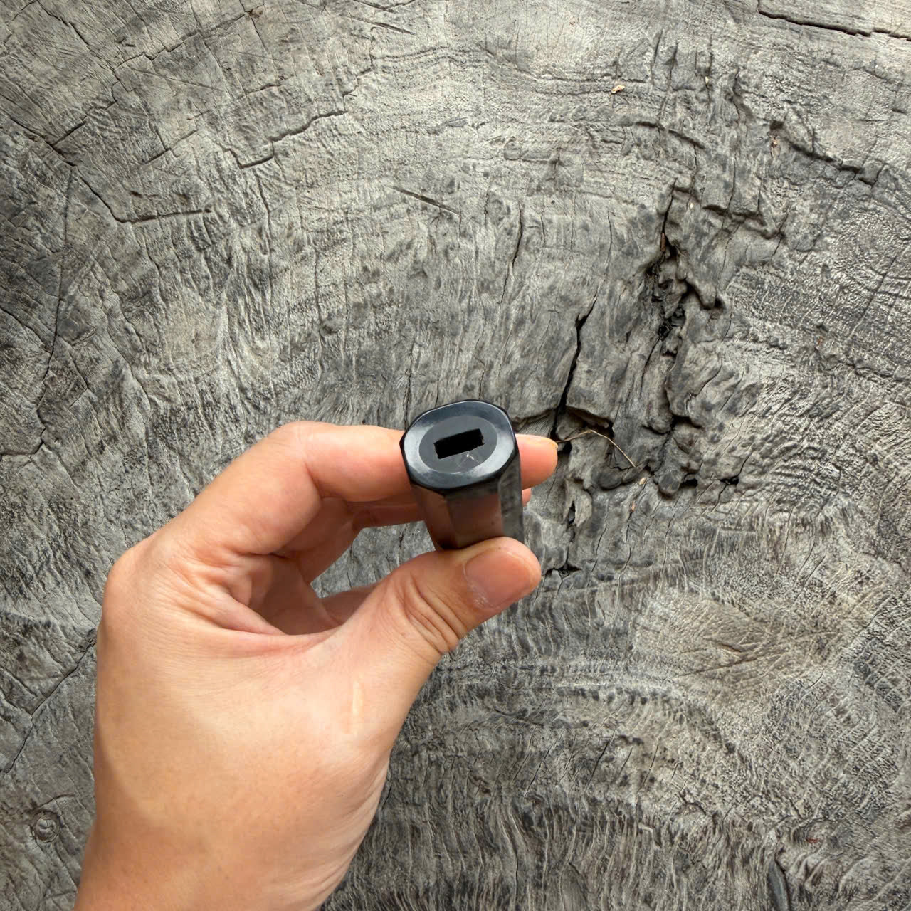 I - 7 Black Ebony Wa handle, Dark Horn Ferrule, 125 mm for petty