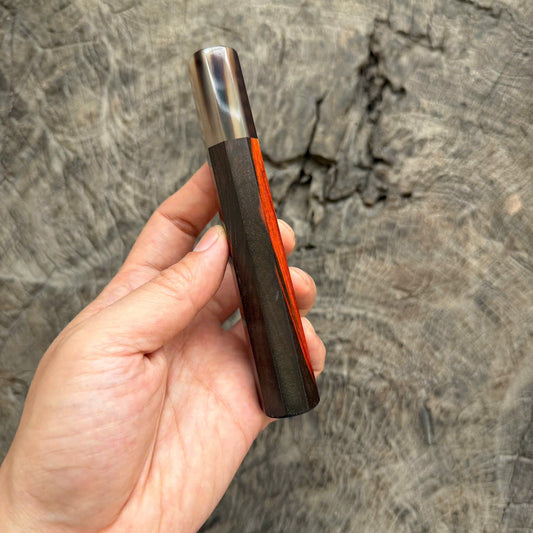 I- 21 Black Red Siamese Rosewood Wa handle, Marble horn Ferrule - 135mm
