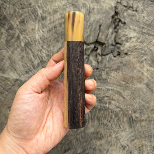 I - 2 Two tone Blackwood Wa handle , marble horn Ferrule, 145 mm handle