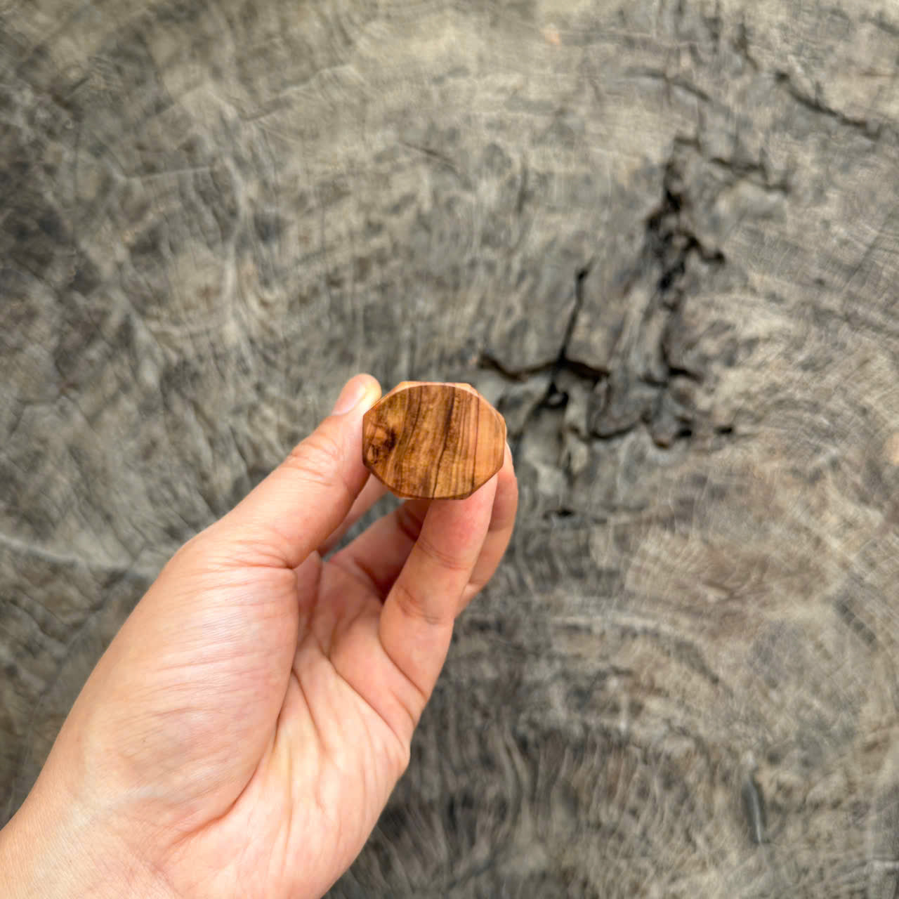I -9 Tamamoku Cedar wood wa handle , Amazing Marble horn , 140mm handle