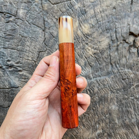 I- 3 Burl Siam Rosewood burl with marble horn ferrule - 135mm