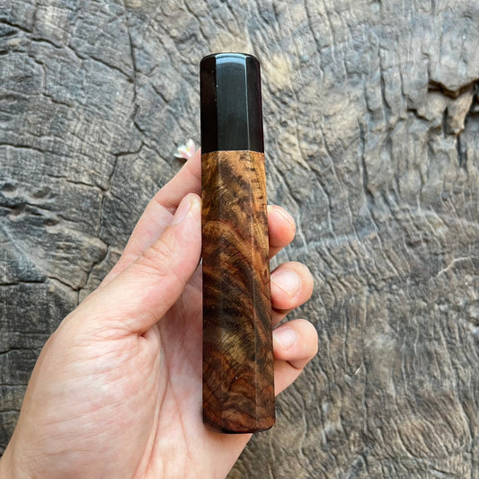 I-  6 Curly Siam Rosewood with black ferrule -  135mm