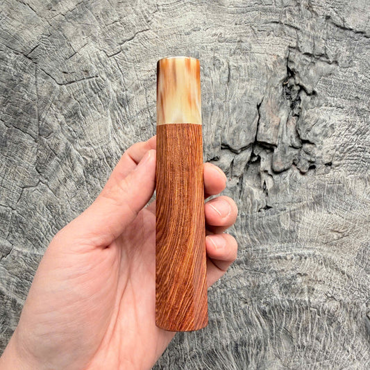 I- Rosewood Wa handle, Marble horn Ferrule - 135mm handle