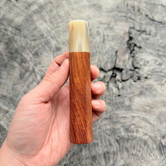 I- Rosewood Wa handle, Marble horn Ferrule - 135mm handle