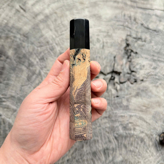 I- 4 Stabilized wood Wa handle, black horn Ferrule, 135mm handle