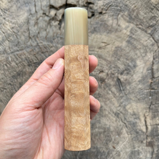 I - Craple Myrtle Burl wa handle with Ivory horn- 140mm