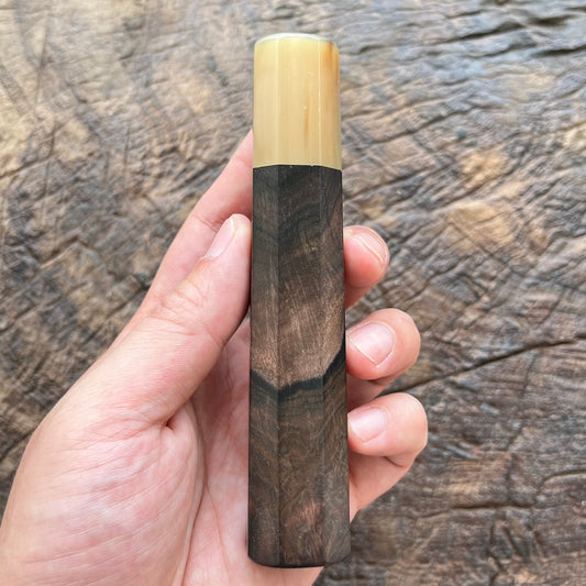 I - Ebony Wa handle with marble horn - 130mm