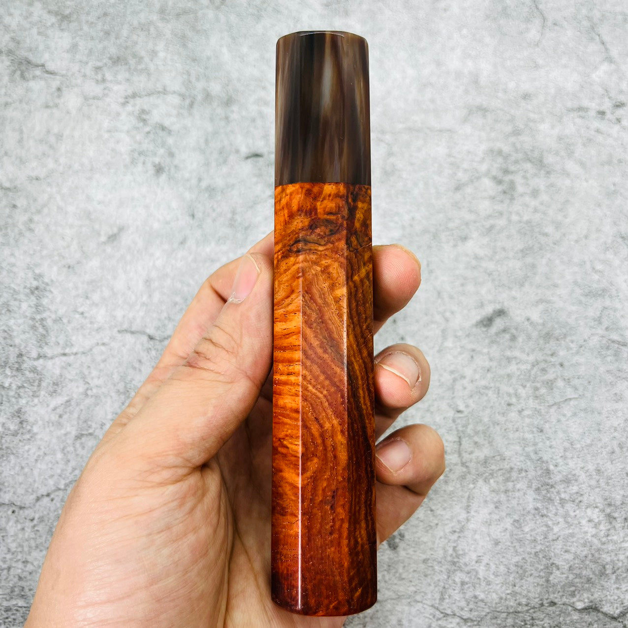 I- 6 Speical Siamese Rosewood Wa handle with marble horn ferrule- 140mm