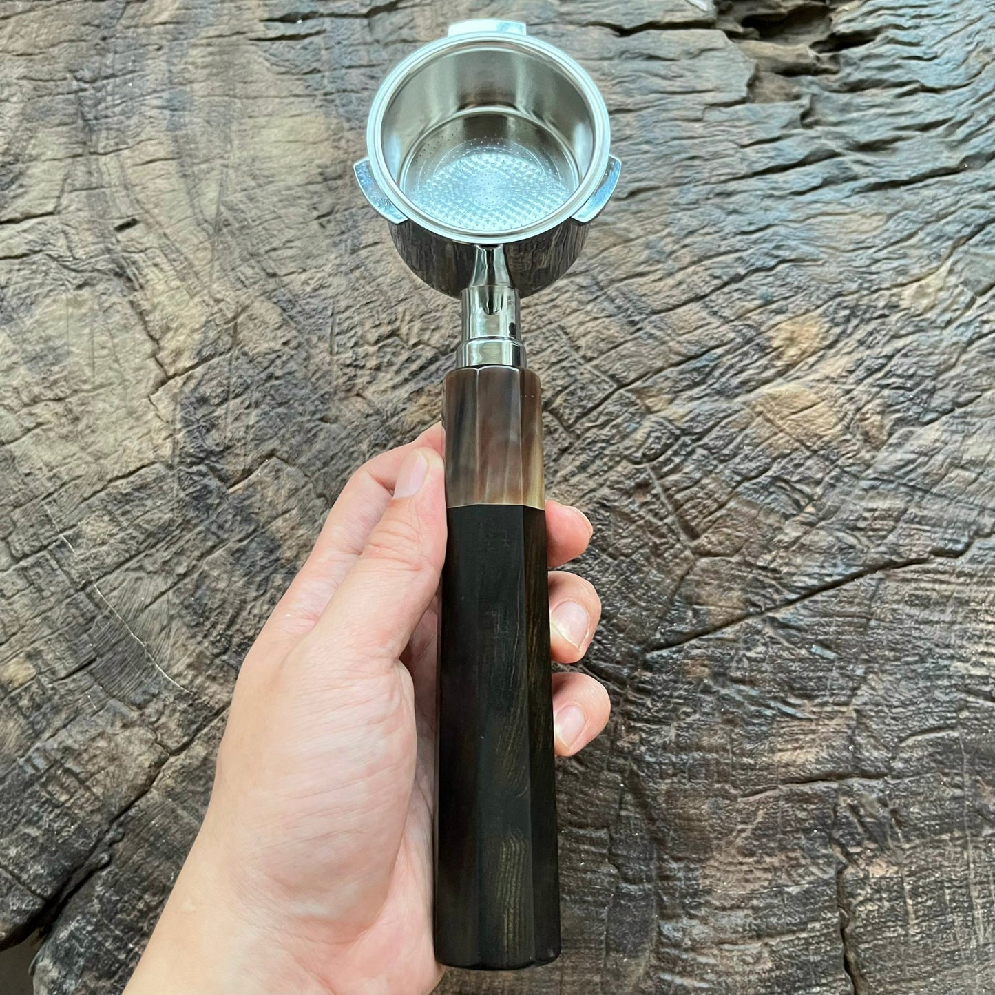 Custom Wooden Portafilter Handle, Buffalo Horn Ferrule | Twisted or  | Tapering - a stylish Espresso portafilter handle replacement