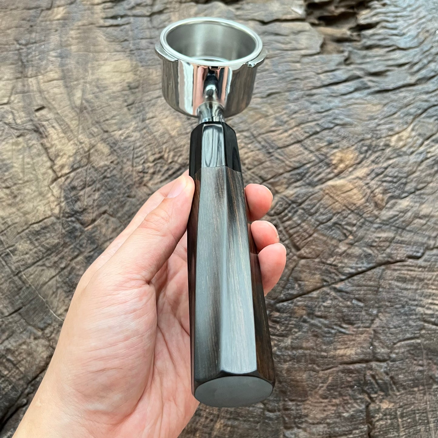 Custom Wooden Portafilter Handle, Buffalo Horn Ferrule | Twisted or  | Tapering - a stylish Espresso portafilter handle replacement