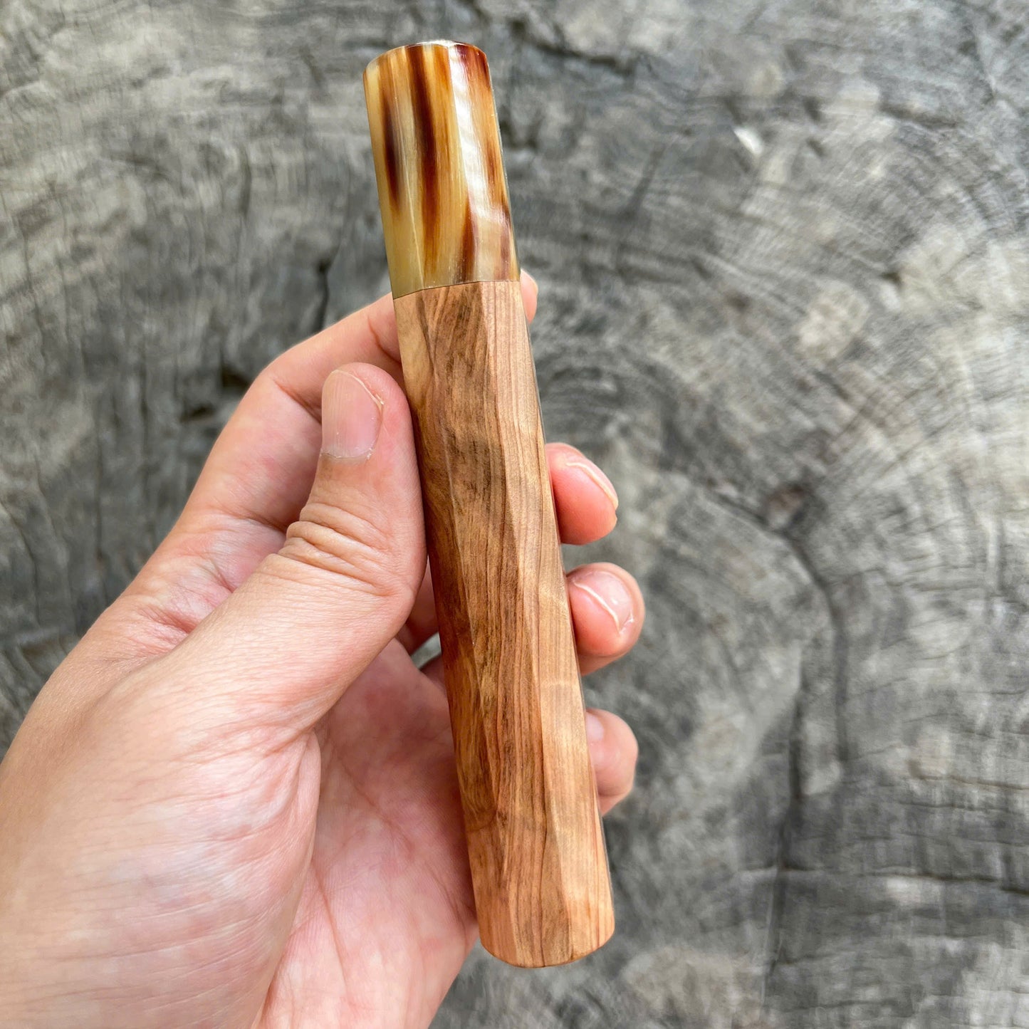 I- 4 Tamamoku Cedar Wa handle, Marble ferrule - 135mm