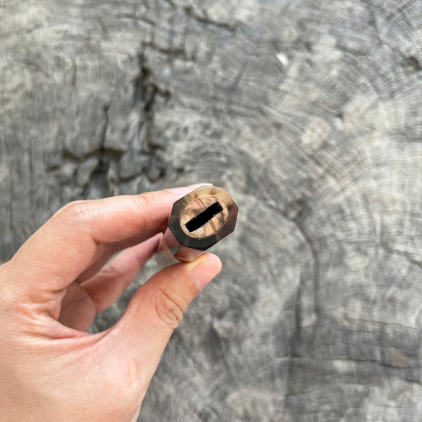I- 3 Tamamoku Cedar Wa handle, Marble ferrule - 135mm