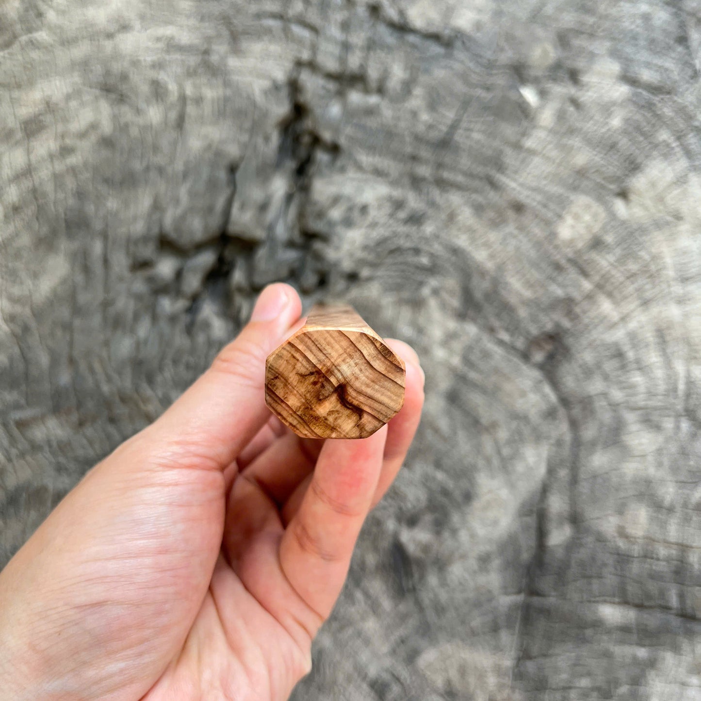 I- 4 Tamamoku Cedar Wa handle, Marble ferrule - 135mm