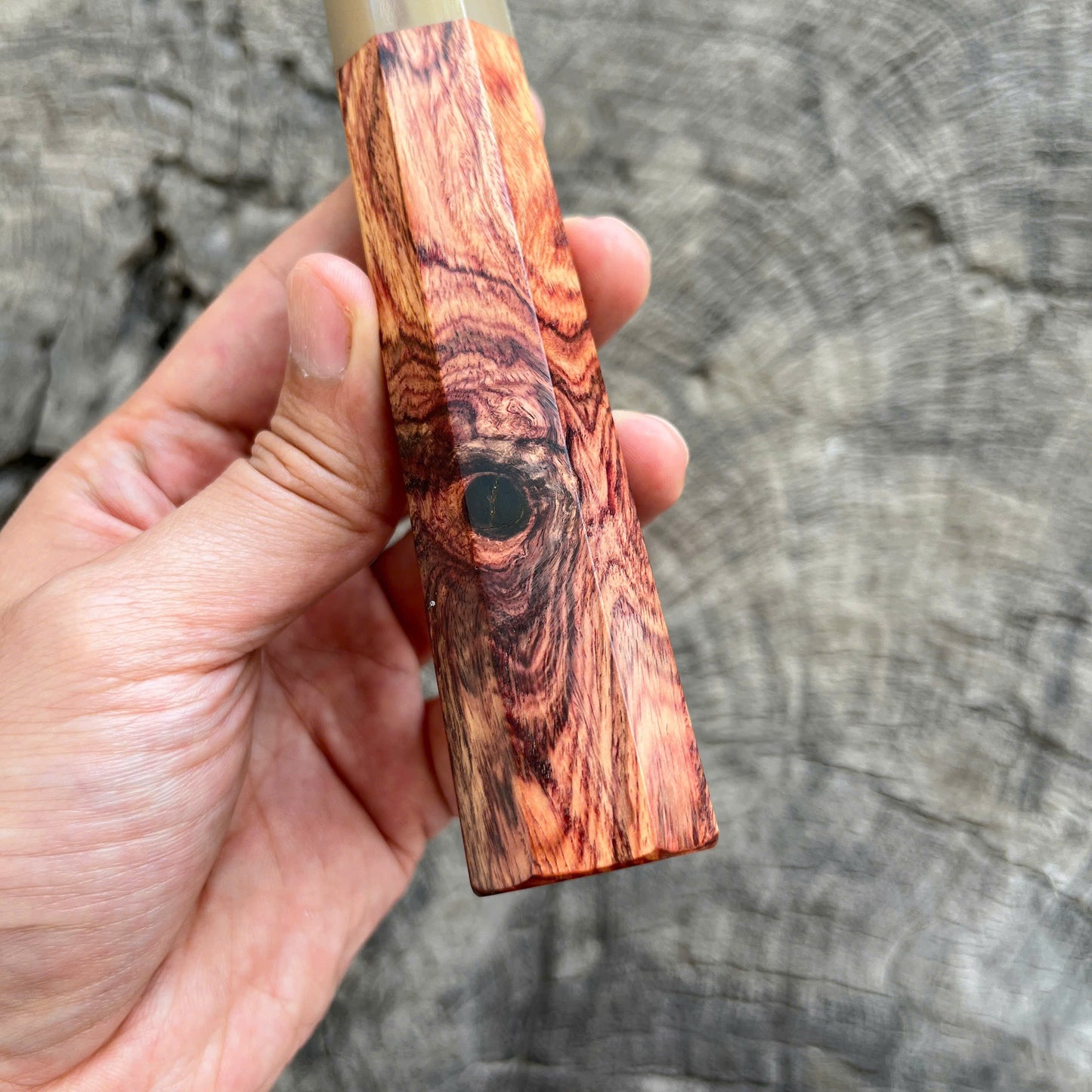 I -  Storm Eye Rosewood Wa handle, Marble horn ferrule - 145mm