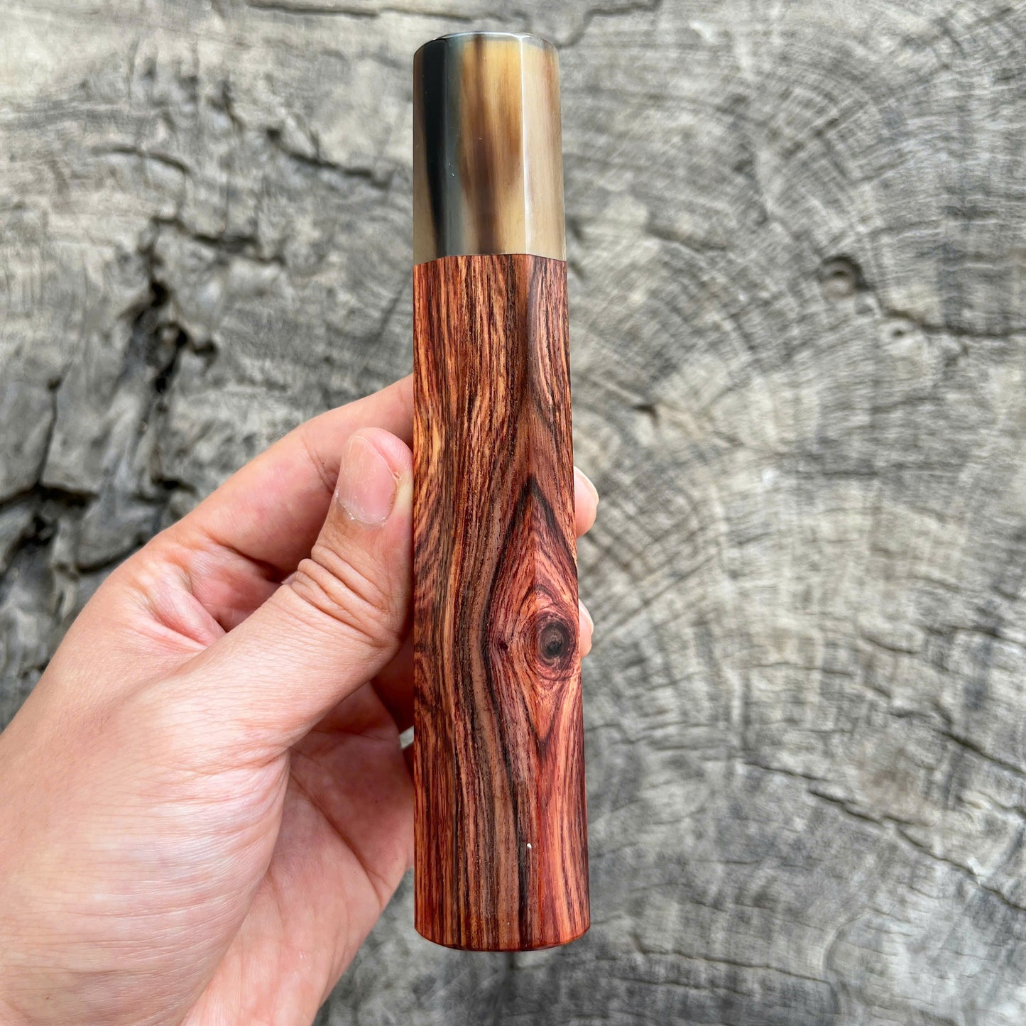 I -  Storm Eye Rosewood Wa handle, Marble horn ferrule - 145mm