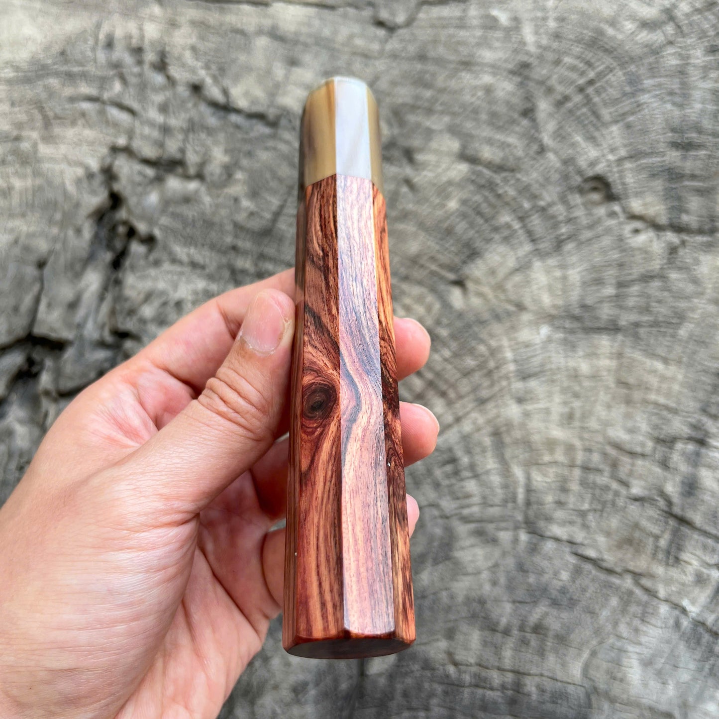 I -  Storm Eye Rosewood Wa handle, Marble horn ferrule - 145mm