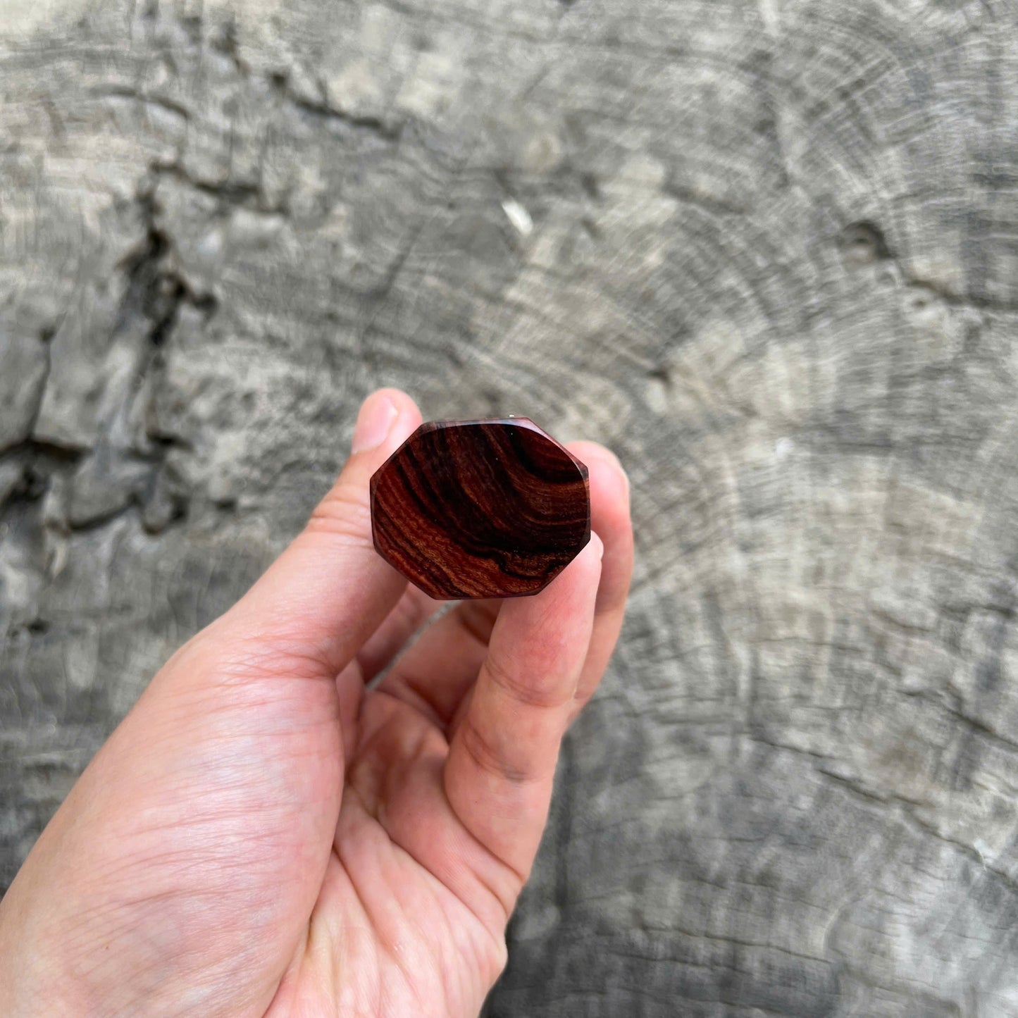 I -  Storm Eye Rosewood Wa handle, Marble horn ferrule - 145mm
