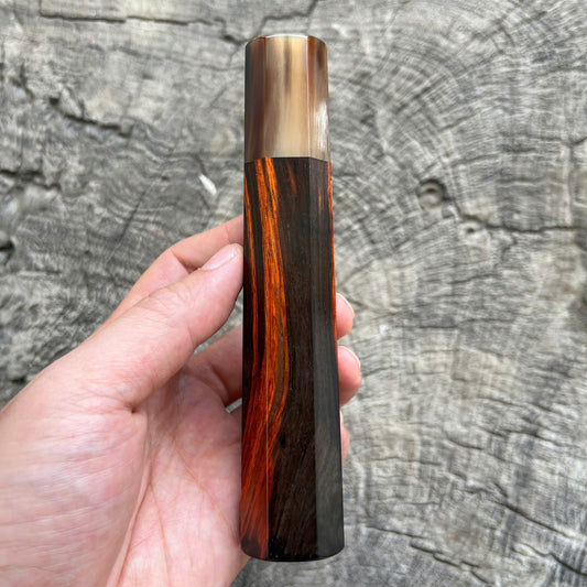 I -  17 Siam Rosewood Wa handle with red line, Marble horn ferrule - 145mm