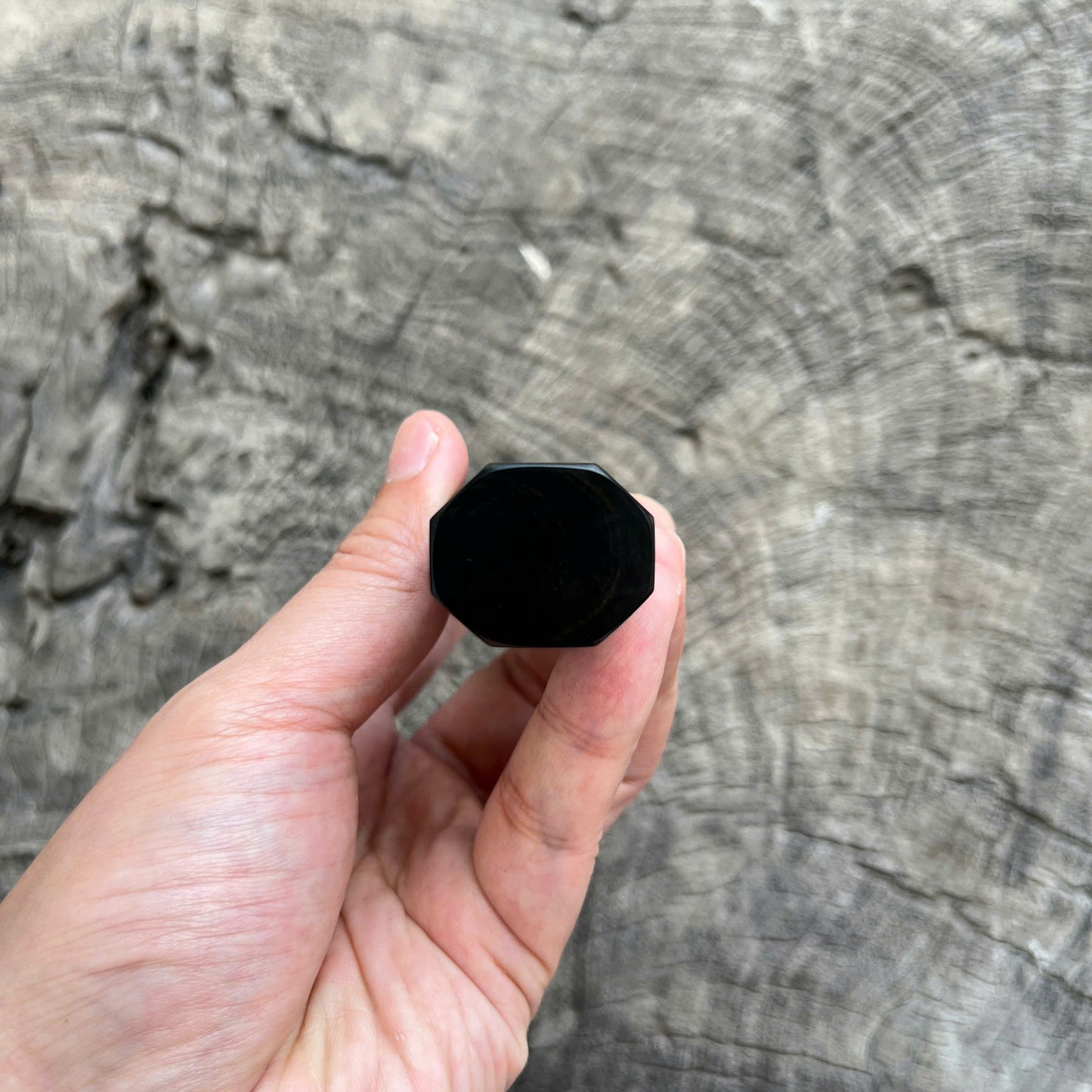 I - 12 Ebony Wa handle, Pure white horn ferrule - 140mm