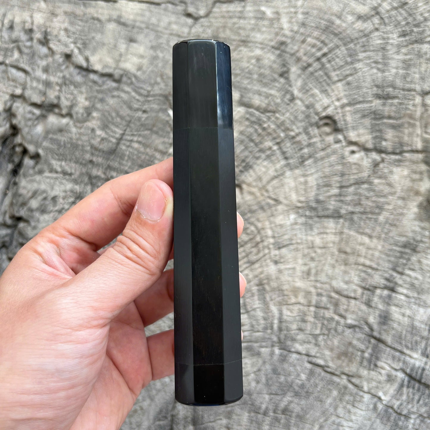 I- Ebony Wa handle , Black horn ferrule, End cap - 135mm