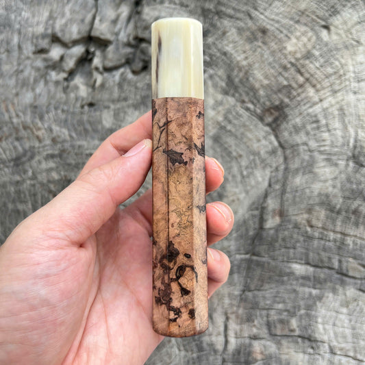 I- 4 Viet Ironwood Burl Wa handle, Cream Horn Ferrule- 135mm