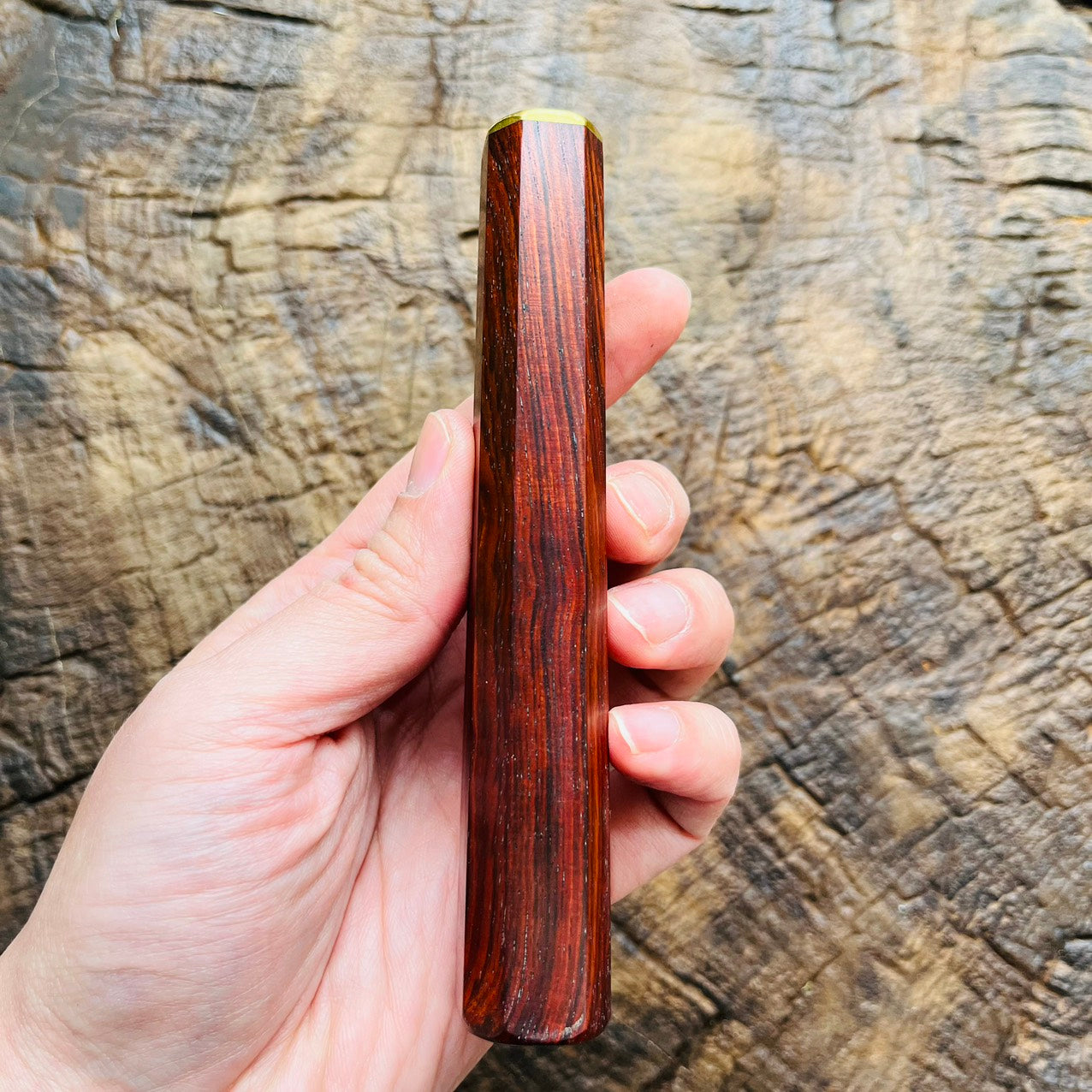 I-6 Rosewood Wa handle with brass top - 135mm