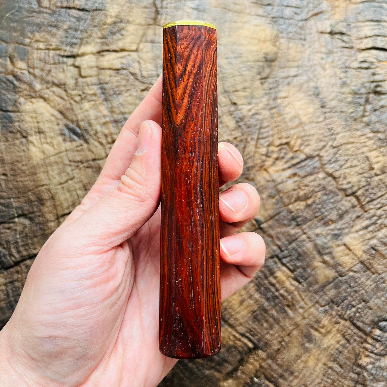 I-6 Rosewood Wa handle with brass top - 135mm