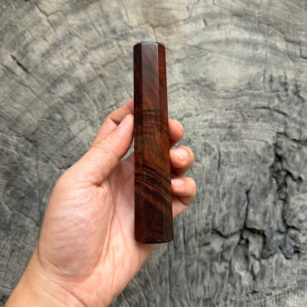I - 63 Curly Siamese Rosewood Wa handle, Mono, 140mm handle