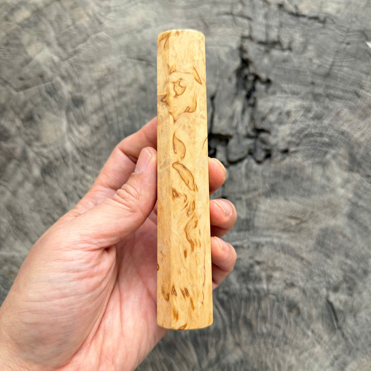 I - 2 Karelian birch Wa handle, Mono -  140 mm