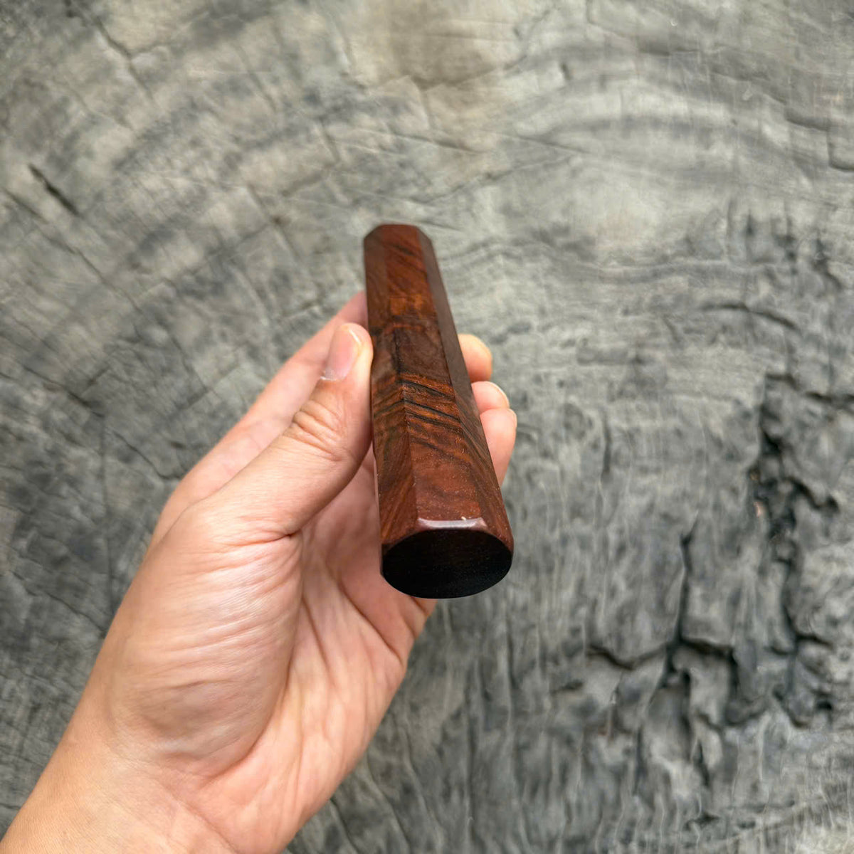 I - 63 Curly Siamese Rosewood Wa handle, Mono, 140mm handle