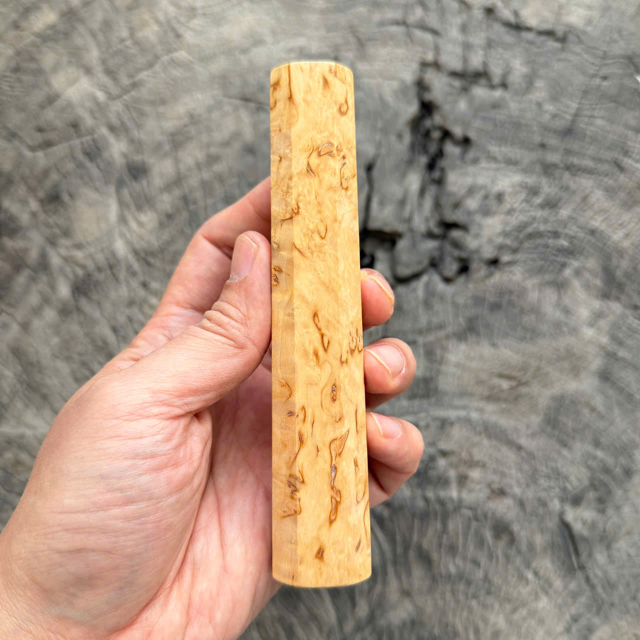 I - 2 Karelian birch Wa handle, Mono -  140 mm