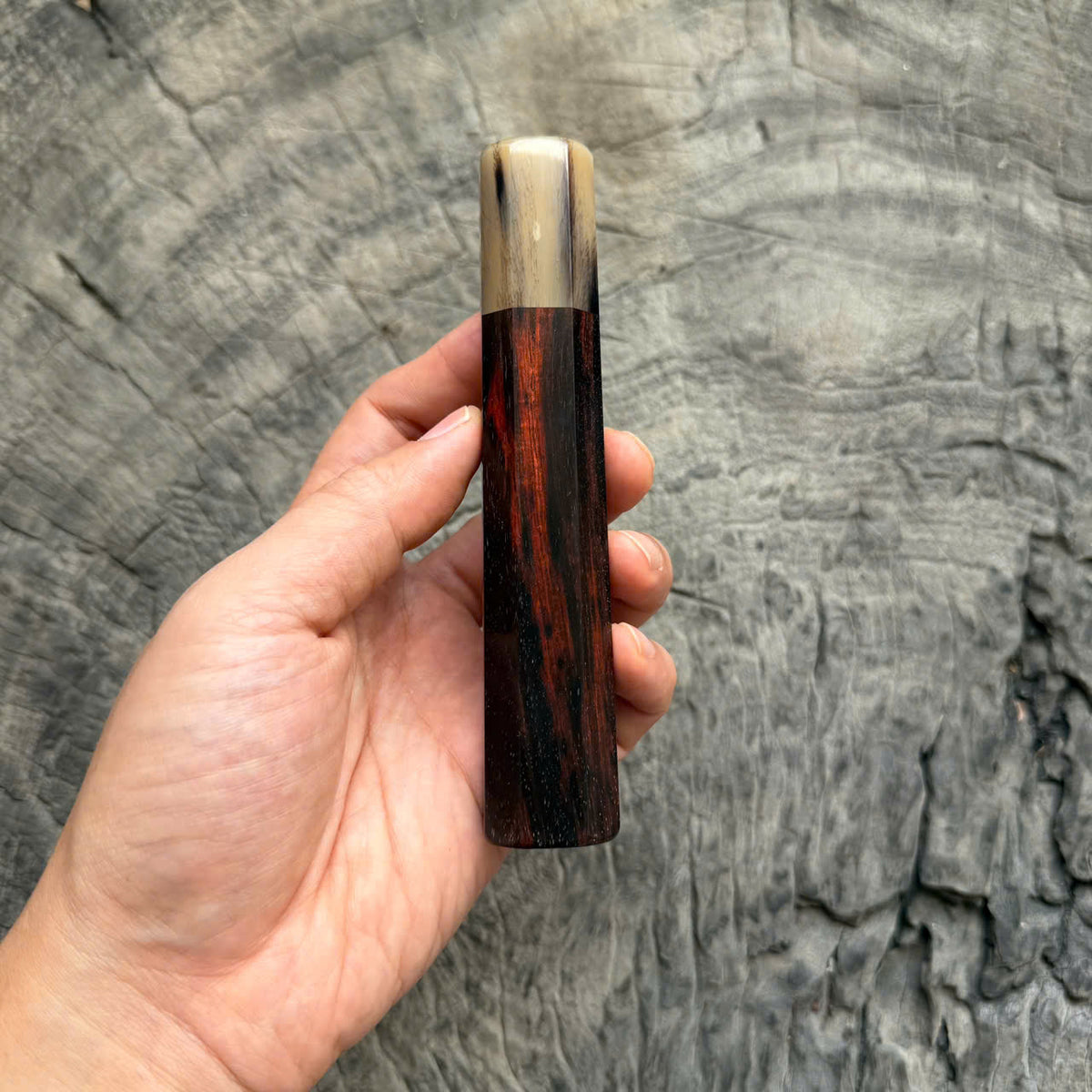 I- 64 Siamese Rosewood Wa handle, Marble Horn Ferrule, 135mm handle
