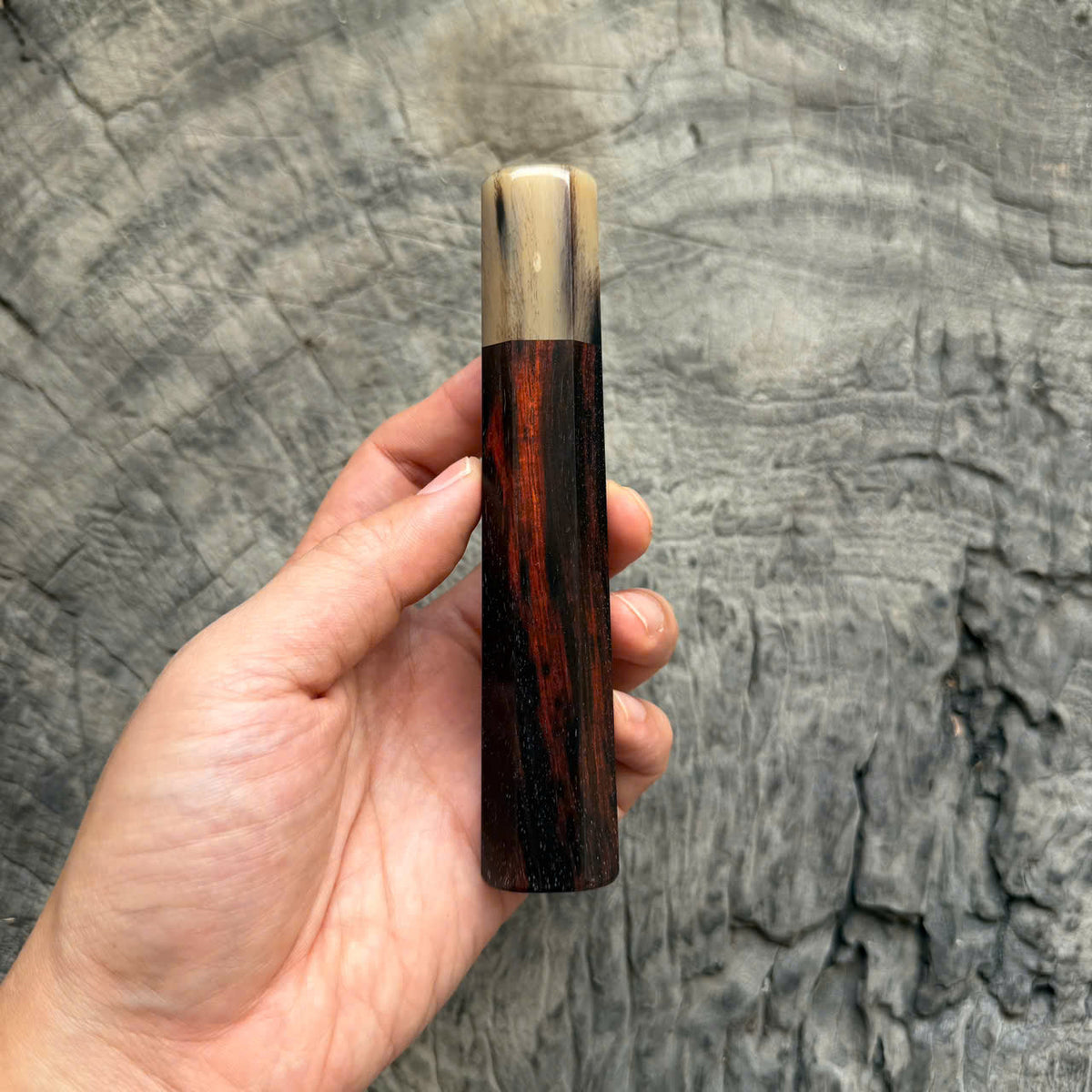 I- 64 Siamese Rosewood Wa handle, Marble Horn Ferrule, 135mm handle