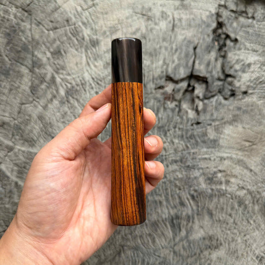 I - 12 Desert Ironwood Wa handle, Dark Marble horn ferrule, 140mm