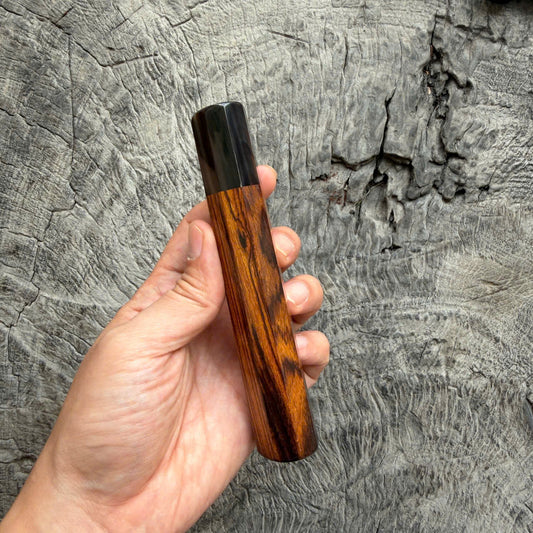 I - 12 Desert Ironwood Wa handle, Dark Marble horn ferrule, 140mm