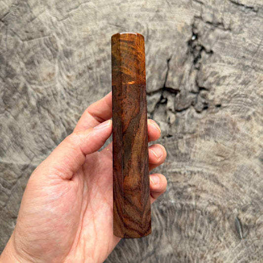 I -Siamese Rosewood handle, Burl Siamese Rosewood ferrule,  145 mm handle