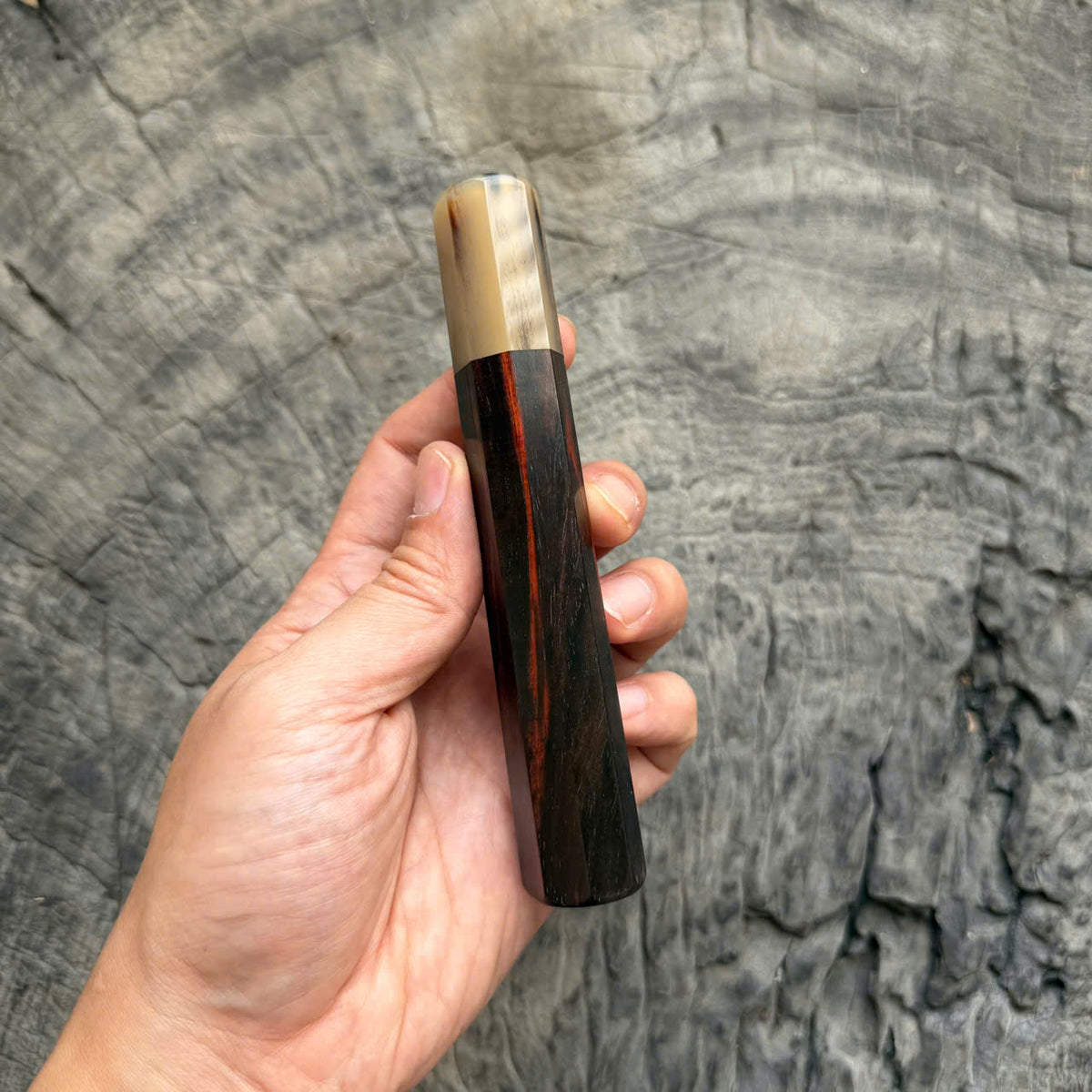 I- 64 Siamese Rosewood Wa handle, Marble Horn Ferrule, 135mm handle