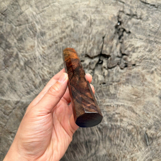 I -Siamese Rosewood handle, Burl Siamese Rosewood ferrule,  145 mm handle