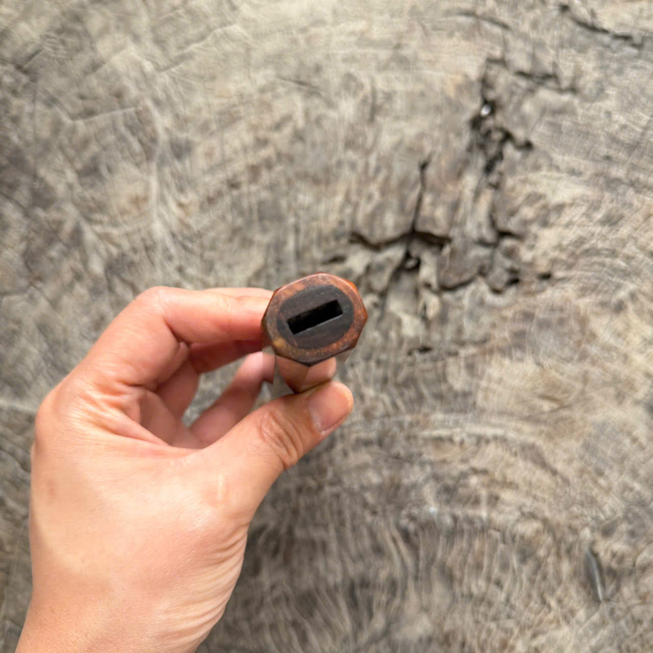 I -Siamese Rosewood handle, Burl Siamese Rosewood ferrule,  145 mm handle