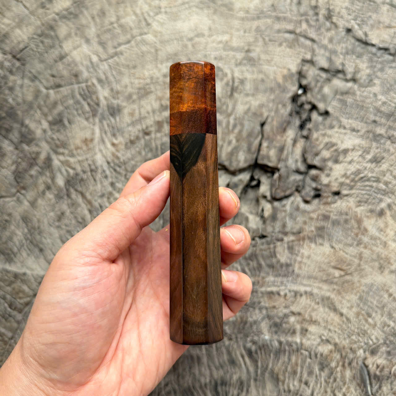 I - 4 Ebony Wa handle - Burl Siamese Rosewood Ferrule- 140 mm