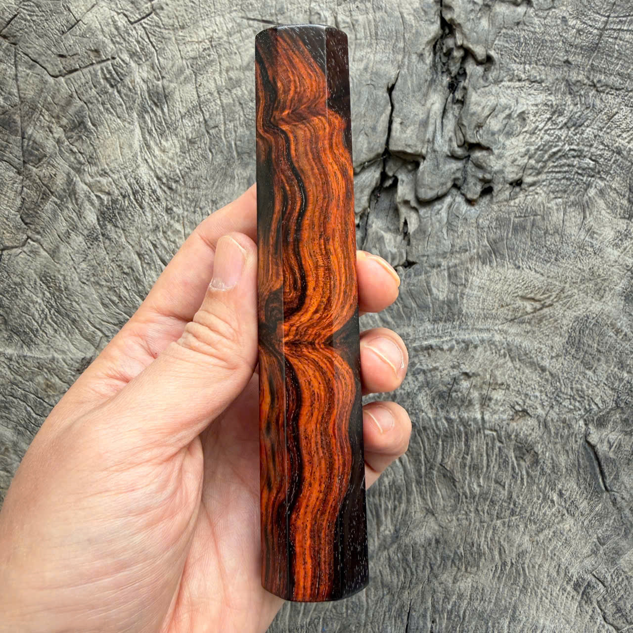 I - 2 Cool Red Black, Siamese Rosewood Wa handle, Mono -  140 mm