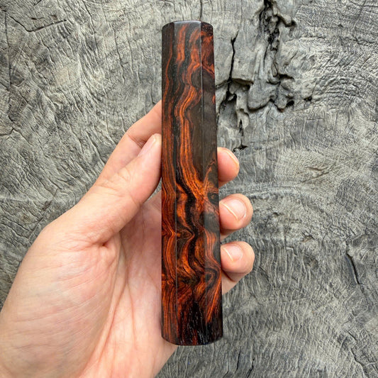 I - 2 Cool Red Black, Siamese Rosewood Wa handle, Mono -  140 mm