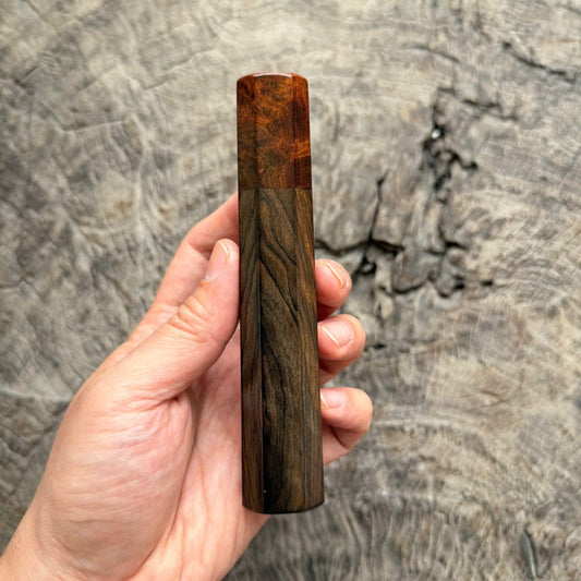 I - 4 Ebony Wa handle - Burl Siamese Rosewood Ferrule- 140 mm