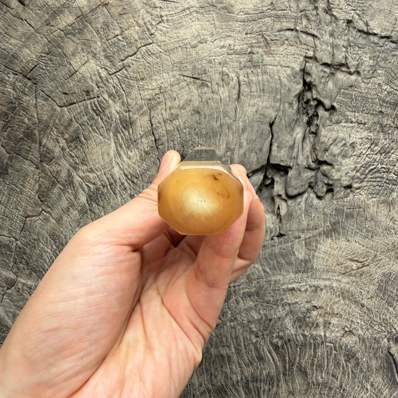 I - 25 Black Siam Rosewood Wa Handle,White horn ferrule End cap- 140mm