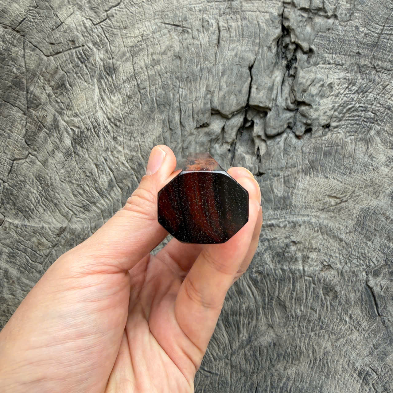 I - 2 Cool Red Black, Siamese Rosewood Wa handle, Mono -  140 mm